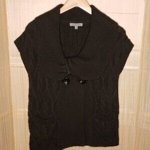 Classiques Entier Wool Blend Dark Green Chunky Cardigan Medium